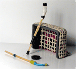 goal, puck, stick